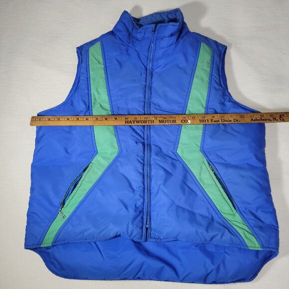 Vintage Woolrich Vest Jacket Mens Size XL Blue Gorpcore Sleeveless Broken Zipper - Picture 8 of 14